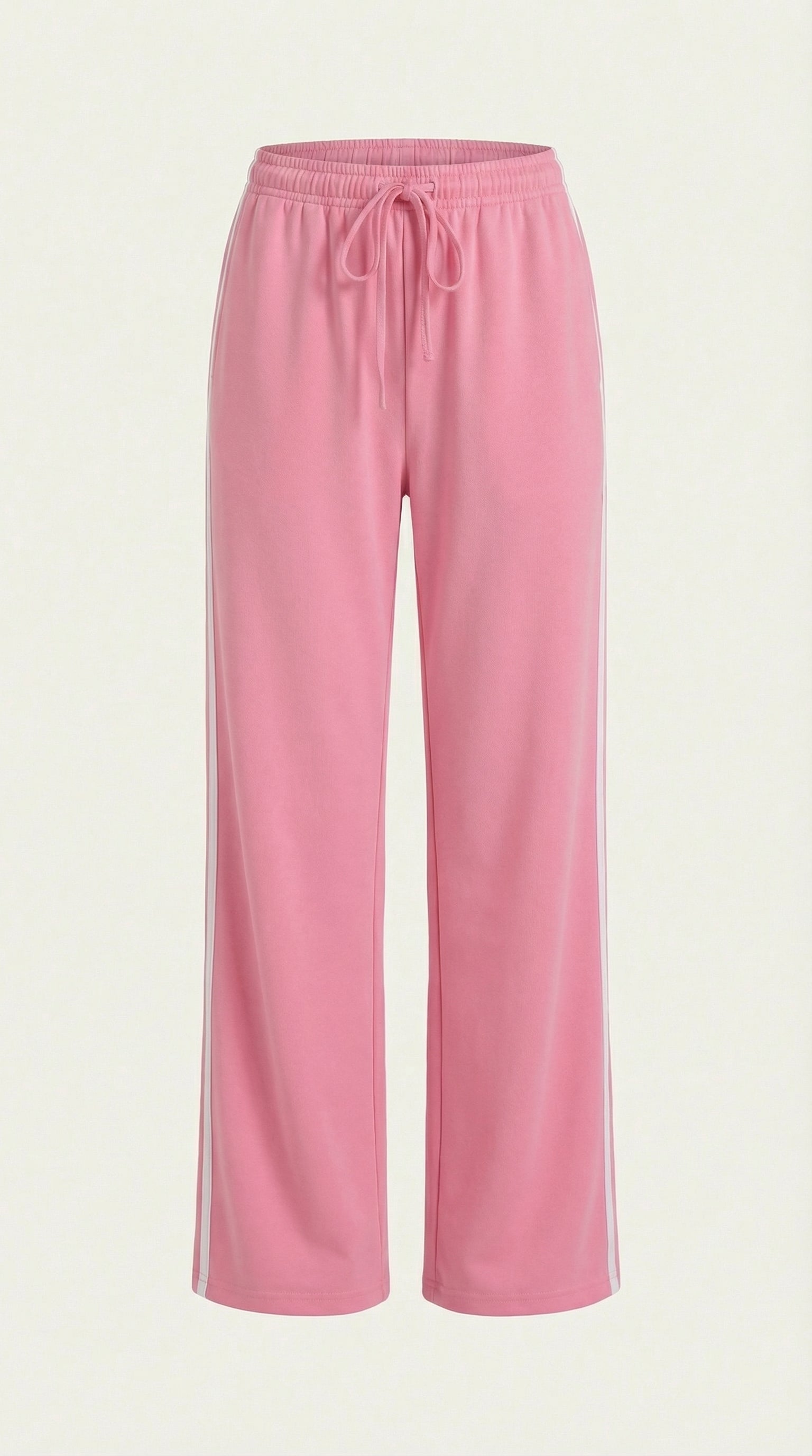 Pantaloni sportivi da donna a gamba larga con righe laterali